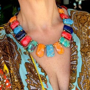 IRIS & LILY  GENUINE GEMSTONE Necklace